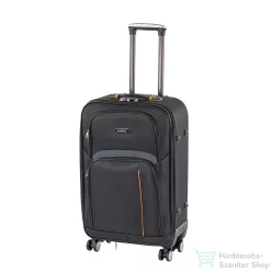   Leziter TraveLux light közepes bőrönd puha 68x45x25 cm fekete 608-BL24