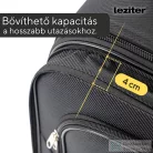 Leziter TraveLux light közepes bőrönd puha 68x45x25 cm fekete 608-BL24