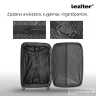 Leziter TraveLux light közepes bőrönd puha 68x45x25 cm fekete 608-BL24