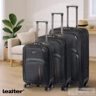 Leziter TraveLux light nagy bőrönd puha 76x50x29 cm fekete 608-BL28