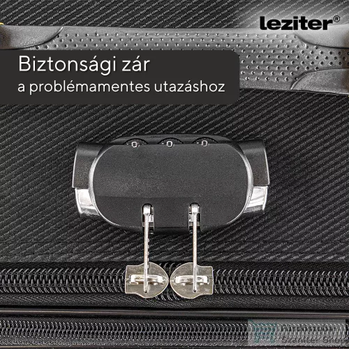 Leziter TraveLux light nagy bőrönd puha 76x50x29 cm fekete 608-BL28