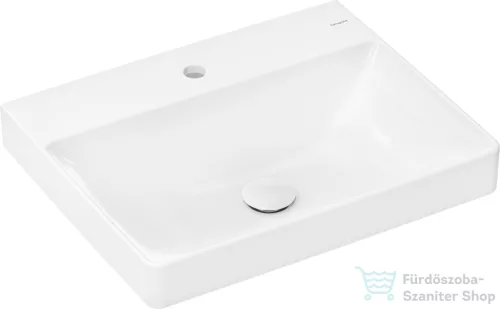 Hansgrohe XELU Q Smartclean 60x48 cm-es csiszolt aljú mosdó túlfolyó nélkül,fehér 61018450