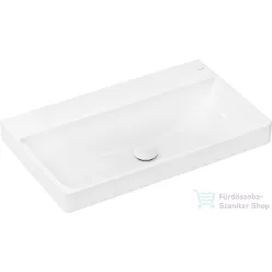   Hansgrohe XELU Q 80x48 cm-es csiszolt aljú pultra ültethető mosdó csaplyuk nélkül, Smartclean bevonattal, fehér 61023450