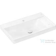   Hansgrohe XELU Q 80x48 cm-es pultra ültethető mosdó 2 furattal, jobb oldali pulttal, Smartclean bevonattal, fehér 61028450