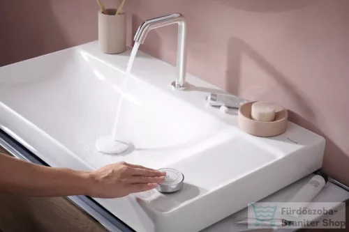 Hansgrohe XELU Q 80x48 cm-es pultra ültethető mosdó 2 furattal, jobb oldali pulttal, Smartclean bevonattal, fehér 61028450
