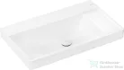 Hansgrohe XELU Q 80x48 cm-es csiszolt aljú, beépíthető mosdó csaplyuk nélkül, jobbos pulttal, Smartclean bevonattal, fehér 61029450