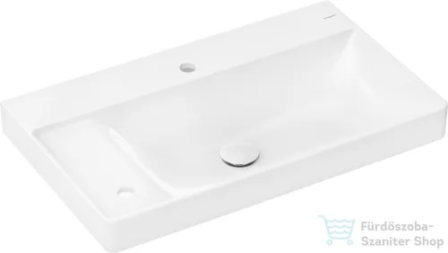 Hansgrohe XELU Q 80x42 cm-es mosdó 2 csaplyukkal,SmartClean felülettel,leeresztővel,fehér 61031450
