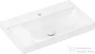 Hansgrohe XELU Q 80x48 cm-es csiszolt aljú, beépíthető mosdó balos pulttal, Smartclean bevonattal, fehér 61033450