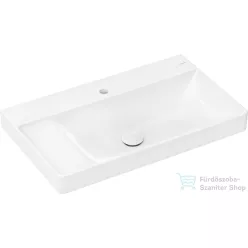   Hansgrohe XELU Q 80x48 cm-es csiszolt aljú, beépíthető mosdó balos pulttal, Smartclean bevonattal, fehér 61033450