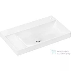   Hansgrohe XELU Q 80x48 cm-es csiszolt aljú, beépíthető, csaplyuk nélküli mosdó balos pulttal, Smartclean bevonattal, fehér 61035450