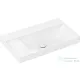 Hansgrohe XELU Q 80x48 cm-es csiszolt aljú, beépíthető, csaplyuk nélküli mosdó balos pulttal, Smartclean bevonattal, fehér 61035450