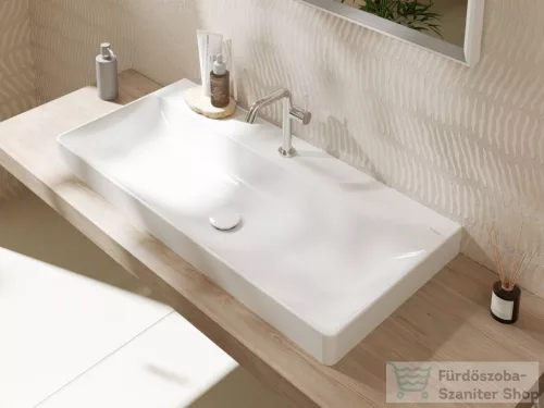 Hansgrohe XELU Q 100x48 cm-es pultra ültethető mosdó Smartclean bevonattal, fehér 61039450