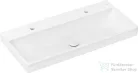 Hansgrohe XELU Q 100x48 cm-es pultra ültethető, 2 csaplyukas mosdó Smartclean bevonattal, fehér 61040450