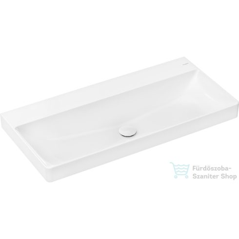 Hansgrohe XELU Q 100x48 cm-es pultra ültethető mosdó csaplyuk nélkül, Smartclean bevonattal, fehér 61041450