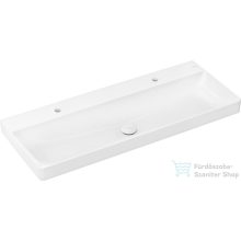   Hansgrohe XELU Q Smartclean 120x48 cm-es fali mosdó 2 csaplykkal,túlfolyó nélkül,fehér 61042450