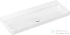 Hansgrohe XELU Q 120x48 cm-es pultra ültethető, csaplyuk nélküli mosdó Smartclean bevonattal, fehér 61045450