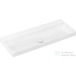   Hansgrohe XELU Q 120x48 cm-es pultra ültethető, csaplyuk nélküli mosdó Smartclean bevonattal, fehér 61045450