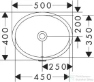 Hansgrohe XUNIVA D 50x40 cm-es alulról beépíthető mosdó csaplyuk nélkül,Smartclean,fehér 61048450