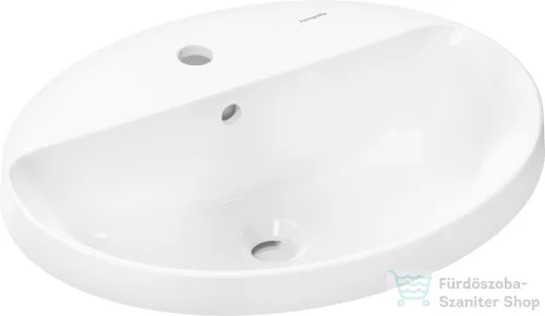 Hansrohe XUNIVA D 55x45 cm-es beépíthető mosdó Smartclean mázzal,fehér 61060450