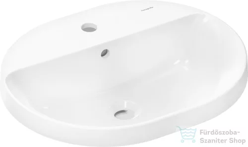 Hansrohe XUNIVA U 55x45 cm-es beépíthető mosdó Smartclean mázzal,fehér 61064450