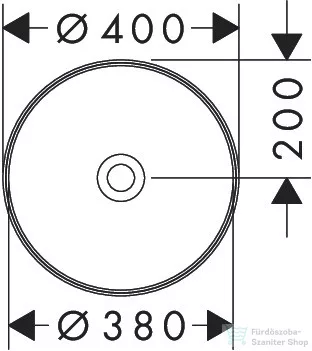 Hansgrohe XUNIVA S 40 cm-es pultra ültethető mosdó csaplyuk-és túlfolyó nélkül,Smartclean bevonattal,fehér 61071450