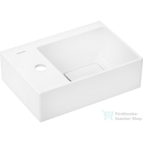 Hansgrohe XEVOLOS E Smartclean 36x25 cm-es fali mosdó bal oldali csaplyukkal,nem zárható leeresztővel,fehér 61087450