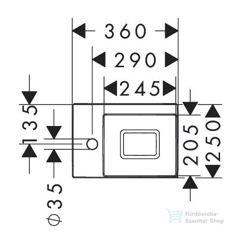 Hansgrohe XEVOLOS E Smartclean 36x25 cm-es fali mosdó bal oldali csaplyukkal,nem zárható leeresztővel,fehér 61087450