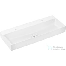   Hansgrohe XEVOLOS E Smartclean 120x48 cm-es fali mosdó 2 csaplyukkal,nem zárható leeresztővel,fehér 61104450