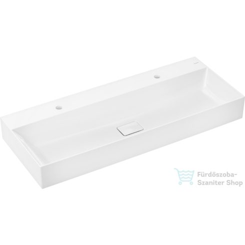 Hansgrohe XEVOLOS E Smartclean 120x48 cm-es fali mosdó 2 csaplyukkal,nem zárható leeresztővel,fehér 61104450