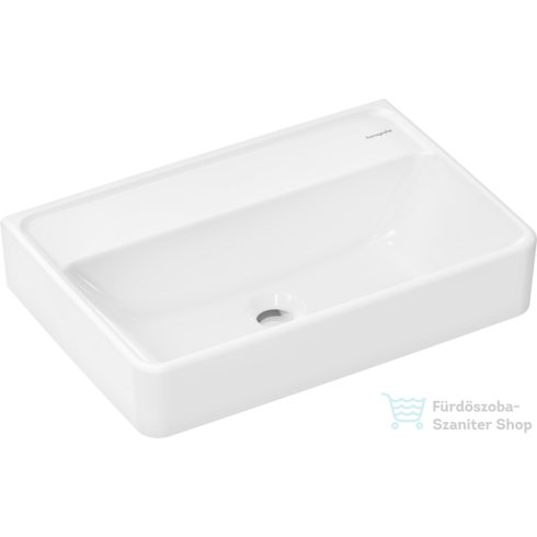 Hansgrohe XANUIA Q Compact 55x37 cm-es mosdó csaplyuk-és túlfolyó nélkül, Smartclean felülettel, fehér 61123450