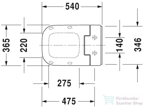 Duravit SenSowash Slim WC tető Happy D.2-höz 611300002304300 ( 611300 )