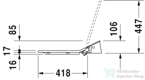 Duravit SenSowash Slim WC tető Happy D.2-höz 611300002304300 ( 611300 )