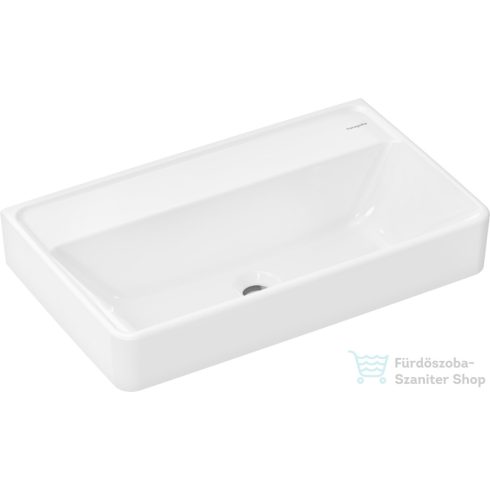 Hansgrohe XANUIA Q Compact 65x39 cm-es mosdó csaplyuk-és túlfolyó nélkül, Smartclean felülettel, fehér 61131450