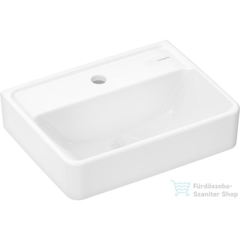Hansgrohe XANUIA Q 45x34 cm-es mosdó túlfolyó nélkül, Smartclean bevonattal, fehér 61141450