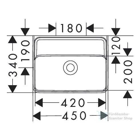 Hansgrohe XANUIA Q 45x34 cm-es mosdó csaplyuk-és túlfolyó nélkül, Smartclean felülettel, fehér 61142450