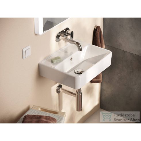 Hansgrohe XANUIA Q 45x34 cm-es mosdó csaplyuk-és túlfolyó nélkül, Smartclean felülettel, fehér 61142450