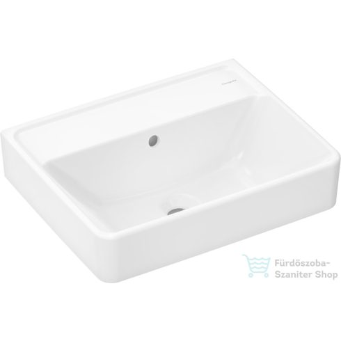 Hansgrohe XANUIA Q 50x39 cm-es mosdó csaplyuk nélkül, Smartclean bevonattal, fehér 61143450