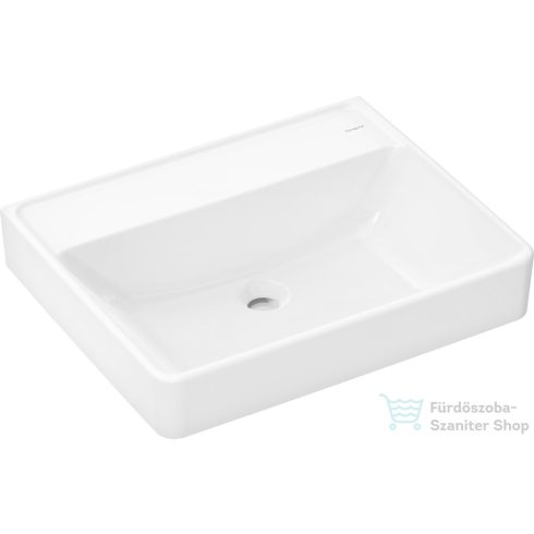 Hansgrohe XANUIA Q 60x48 cm-es mosdó csaplyuk-és túlfolyó nélkül, Smartclean bevonattal, fehér 61151450