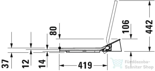 Duravit SenSowash Slim WC tető Viu-hoz 611600002304300 ( 611600 )
