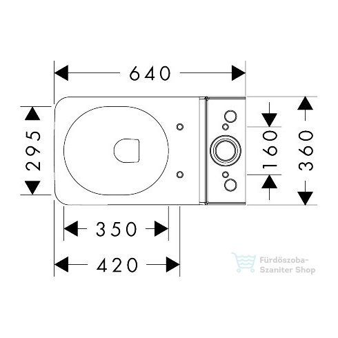 Hansgrohe ELUPURA Q perem nélküli monoblokkos wc, Smartclean, fehér 61164450