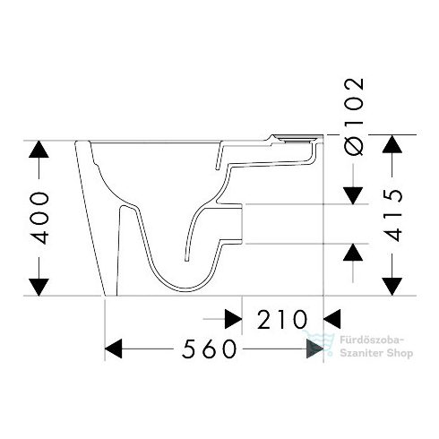 Hansgrohe ELUPURA Q perem nélküli monoblokkos wc, Smartclean, fehér 61164450