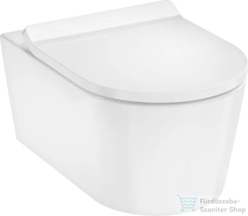 Hansgrohe ELUPURA S perem nélküli függesztett wc soft close ülőkével, Smartclean felülettel, fehér 61186450