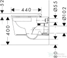Hansgrohe ELUPURA S perem nélküli függesztett wc soft close ülőkével, Smartclean felülettel, fehér 61186450