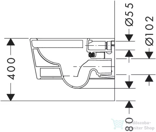 Hansgrohe ELUPURA Q perem nélküli függesztett wc Aquafall Flush öblítéssel,HygieneEffect,fehér 62022450