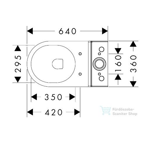 Hansgrohe ELUPURA S perem nélküli monoblokkos wc, HygieneEffect, fehér 62034450