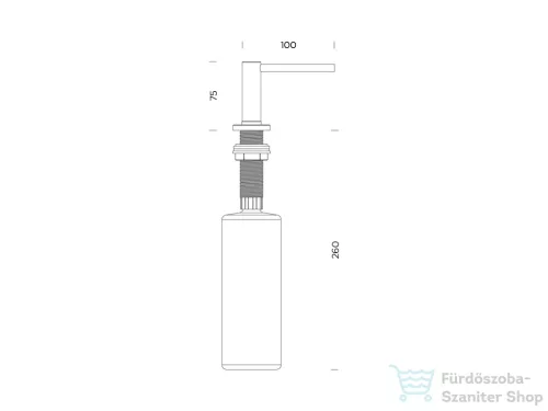 Schock Samo L mosogatószer adagoló, szálcsiszolt inox 629174EDM