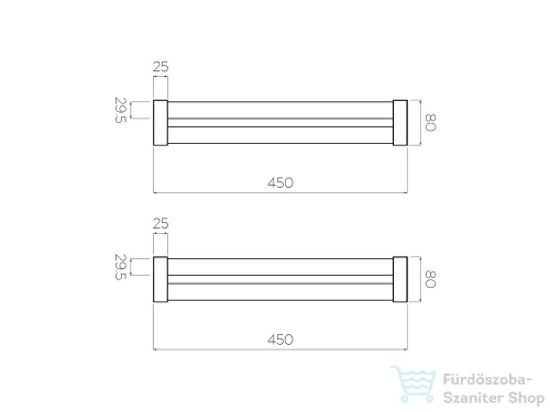 Schock edénycsepegtető 480 x 336 x 12 mm fekete rozsdamentes acél 629724S