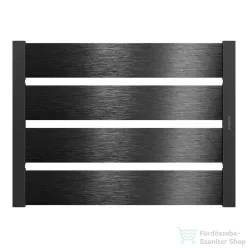   Schock szálcsiszolt fekete rozsdamentes acél edénycsepegtető 480 x 336 x 12 mm 629725S