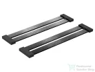 Schock szálcsiszolt fekete rozsdamentes acél edénycsepegtető szett 392 x 80 x 12 mm 629738S