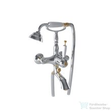   Bugnatese OXFORD kádtöltő csaptelep zuhanyszettel,zuhanytartó nélkül,króm/arany 6300CRDO